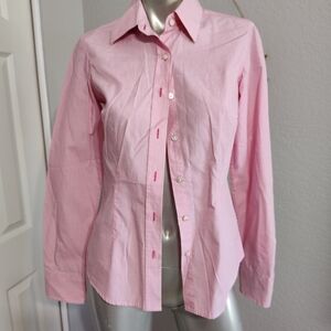 J McLaughlin Women’s Button Up Shirt Long Sleeve Collared Cotton/silk